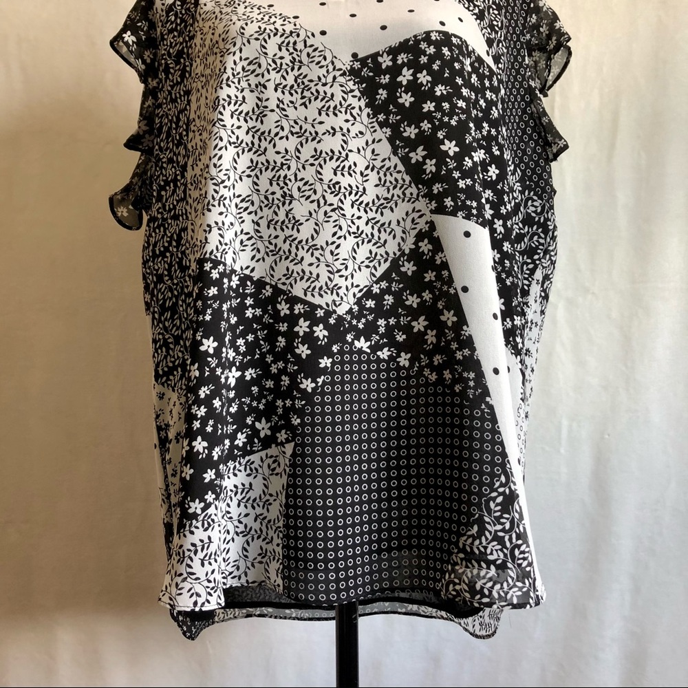 Calvin Klein Patchwork Mix Print Top - image 3